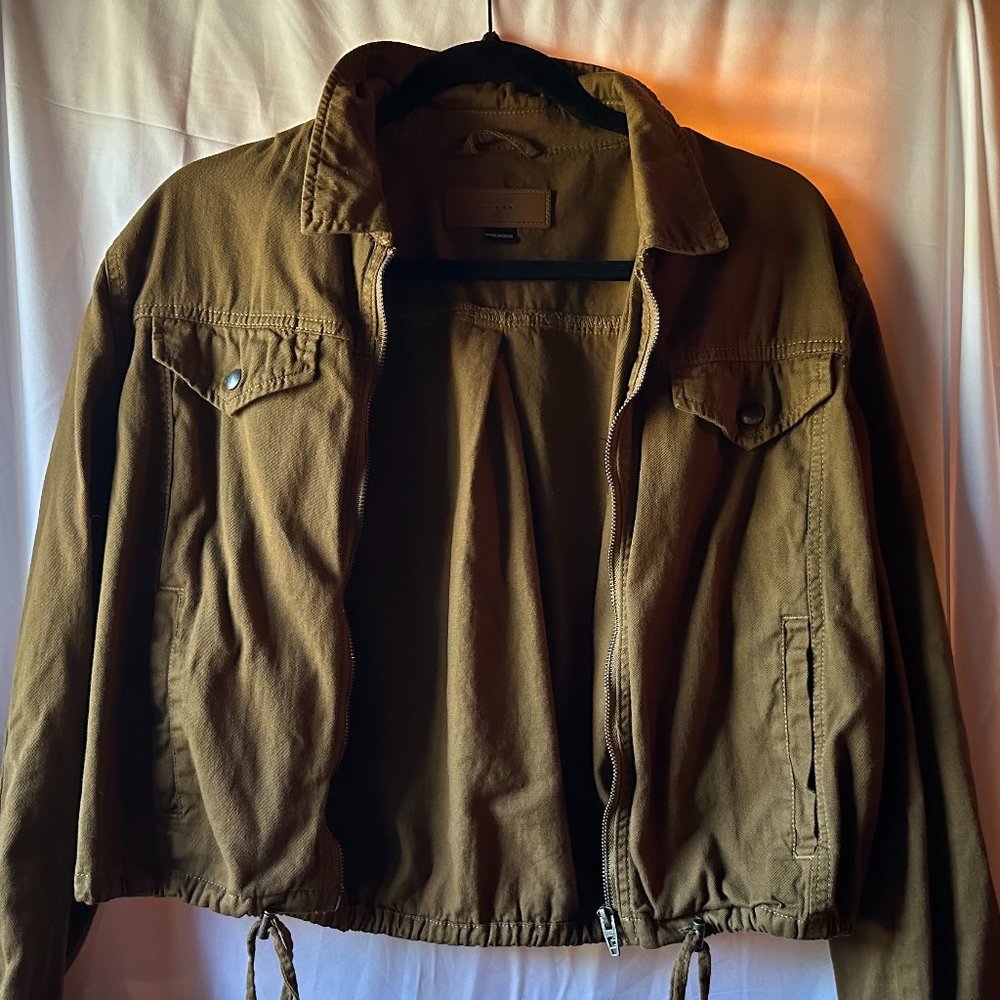 BLANKNYC  Twill Utility Jacket army green size medium